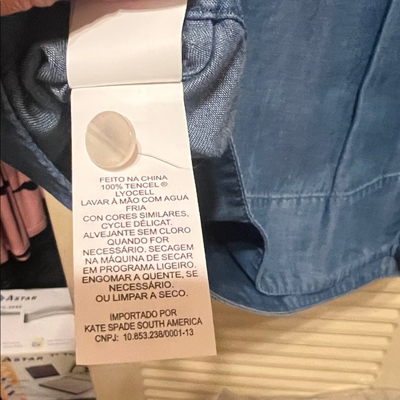 kate spade Chambray Off-Shoulder Blouse - Picture 10 of 10